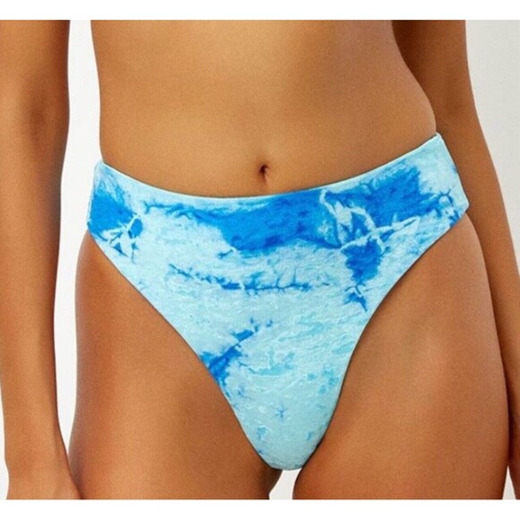 Frankie’s Bikinis Jared Bottom In Aqua Tie Dye Sz XS New - Picture 1 of 8